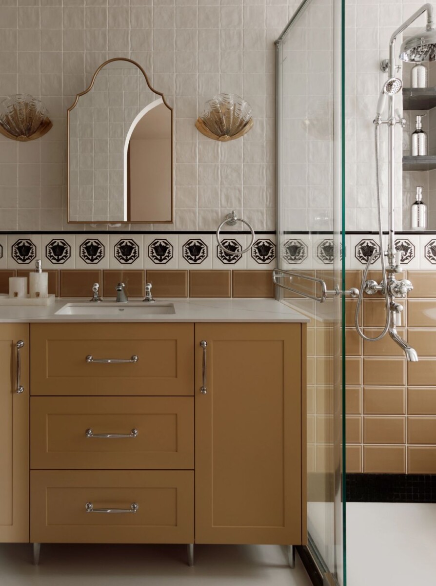 Unique bathroom tiling renovation by iForest Design Build, Vancouver