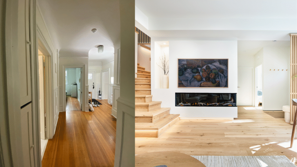Before and After shots of japanese minimalist project designed by iForest
